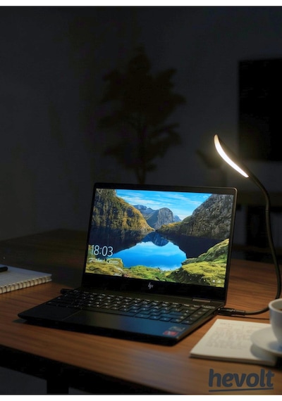 Dokunmatik Usb Led Çalışma Kitap Okuma Işığı Pc Laptop Gece Lambası 3 Seviye Işık Siyah Çok Renkli