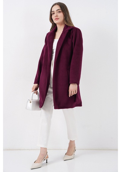 Bigdart Kadın Kuşaklı Kaban 9171 - Bordo