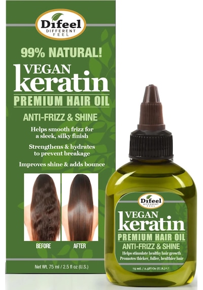 Difeel Vegan Keratin Kabarma Karşıtı Saç Bakım Yağı 75 ML