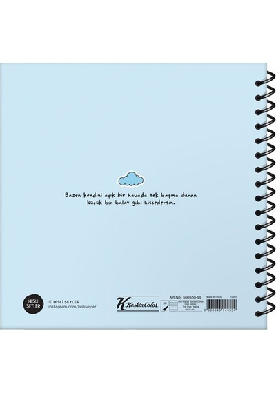 Hisli Şeyler 16X15 Çizgili Defter - Yok Öyle Yağma