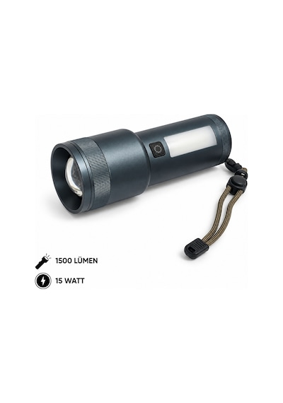 Şarj Edilebilir Zoomlu El Feneri - 1500 Lümen - 15 Watt - Dat - Dt-805 Çok Renkli