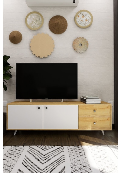 Leder Modern Dekoratif Tv Ünitesi Televizyon Sehpası Atlantik... Atlantik Çam Leder Modern Dekoratif Tv Ünitesi Televizyon Sehpası Atlantik... Atlantik Çam