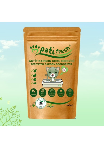 Tr Pati Fresh Doğal Aktif Karbon Kedi Kumu Koku Giderici 100 Gr
