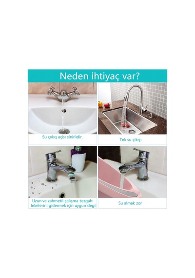 1080 Dönebilen 2 Modlu Musluk Başlığı Evrensel Mutfak Ve Banyo Su Tasarruflu Uç Diğer