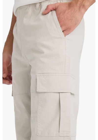 Defacto Regular Jogger Kargo Cepli Gabardin Pantolon C9163AX25SP Bej