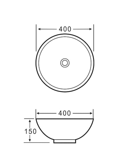 Eva Banyo Lena E-5005R Tezgah Üstü Porselen Lavabo