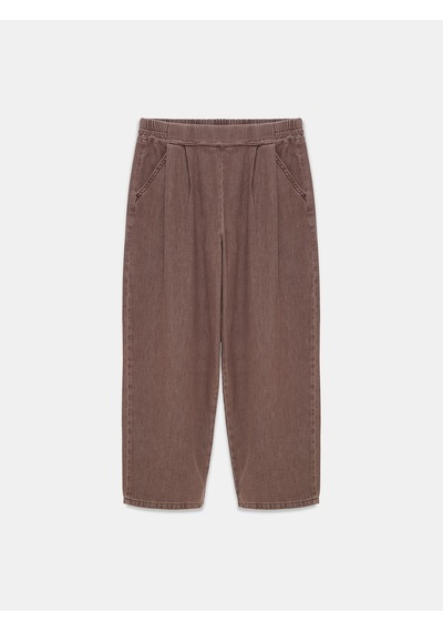 Dilvin 72349 %100 Pamuk Beli Lastikli Jean-kahve