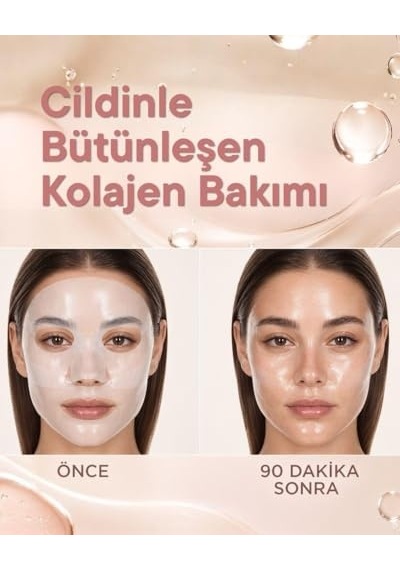 Tr Skin Solu Deep Kolajen Eriyen Yüz Maskesi - Nemlendirici Cilt Bakım Maskesi - Kolajen, Hyalüronik Asit Ve Bitki Ö