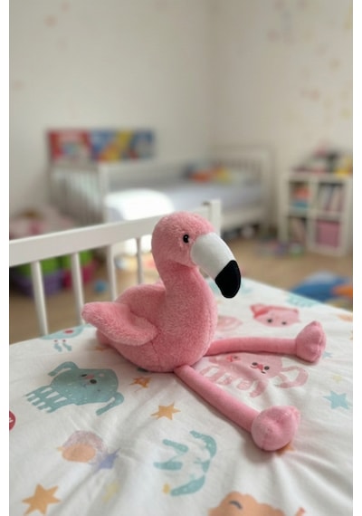 Sevimli Peluş Flamingo Peluş Oyuncak - Yumuşak Uyku Arkadaşı - Çocuk Odası Dekorasyonu 22 Cm Çok Renkli