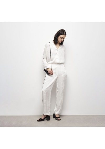 The Kooples Kadın Desenli Beyaz Saten Gömlek