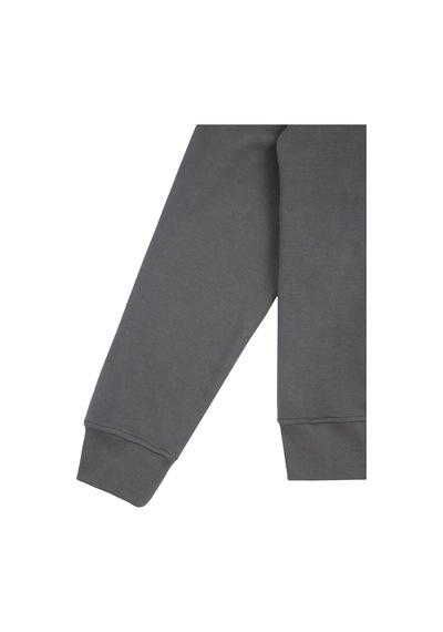 Beord Koyu Gri %100 Pamuk Yarım Fermuarlı Sweatshirt Bzt1-134