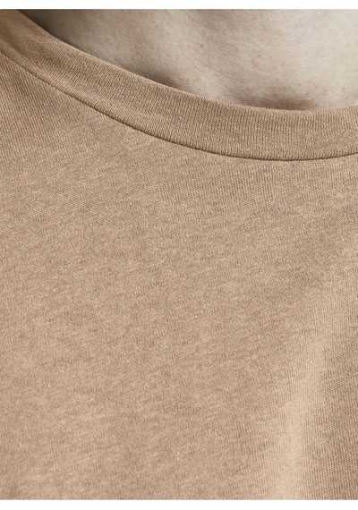 Jack & Jones Erkek Relaxed Tee Bisiklet Yaka Baskılı Kahve T-shirt - 12205878 001