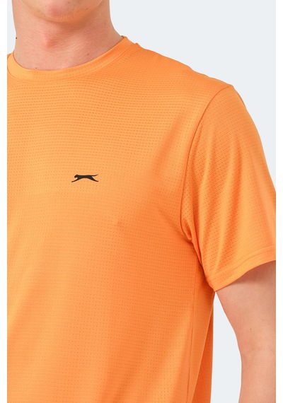 Slazenger Oswın 3 Lü Set Erkek Tişört Saks Mavi - Kırmızı - Turuncu
