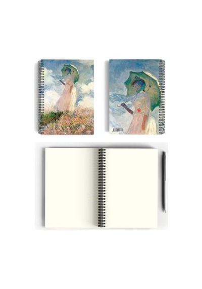 Claude Monet/woman With A Parasol, 1886 Spiralli Defter 11 A5 Çizgisiz 100 Sayfa Sanat