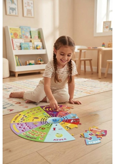 41 Parça Akıllı Meyveler Eğitici Eşleştirme Puzzle Oyunu - Çocuklar İçin Renkli Öğrenme Macerası