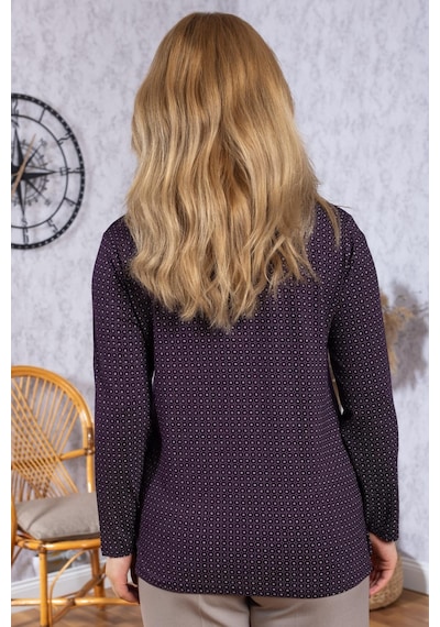 Mutlu City Kadın Yeni Model Yüksek Kalite Yuvarlak Yaka Patlı Orta Yaş Anne Penye Bluz 6575 Mürdüm Mutlu City Kadın Yeni Model Yüksek Kalite Yuvarlak Yaka Patlı Orta Yaş Anne Penye Bluz 6575 Mürdüm