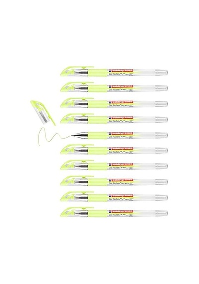 2185 Jel Roller Pastel Sarı - 10 Kalem - 0,7 Mm 124-Pembe