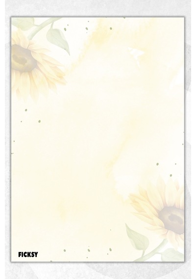 A5 Çiçek Bloknot Çizgisiz Defter - 50 Yaprak - Memopad - Notepad - Not Defteri - Not Kağıdı - 2054 Çok Renkli