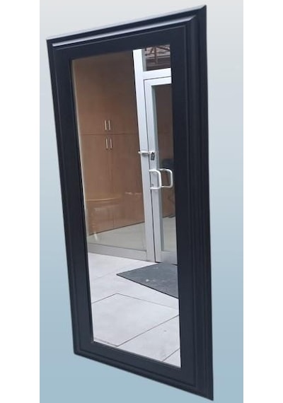 Mdf Lam Kenar Siyah Flotal Ayna Kutuda Sevk El Yapım Duvar Boy Aynası 45x115 CM