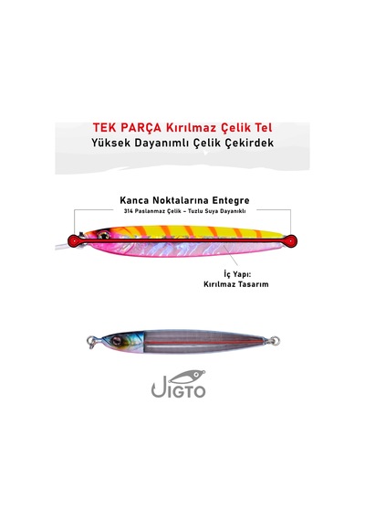 Jig, Zoka, Suni Yem, Glow Uv Metal Jig, 40gr 9cm Tide 40