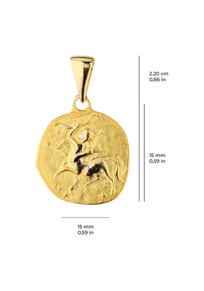 Goldkupe 14 Ayar Altın Kova Burç Kolye Ucu 1,77 Gr-6386 Altın