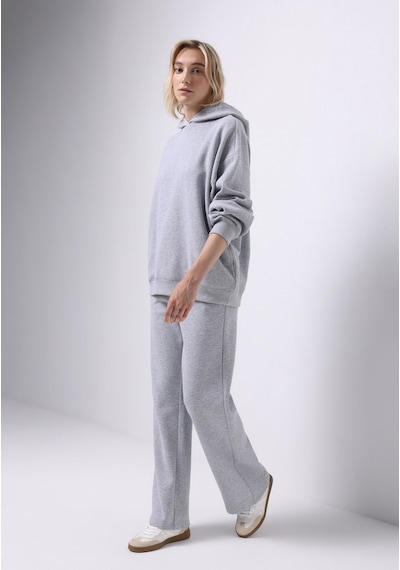 Colins Regular Fit Orta Bel Düz Kadın Gri Eşofman Altı Cl1076448 Q1.v2 Mga GRİ MELANJ