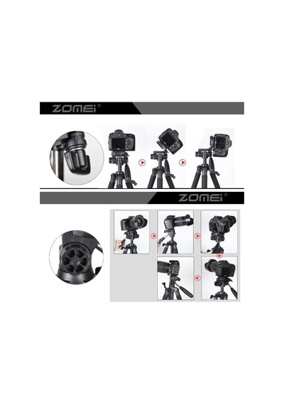 Profesyonel Q111 Taşınabilir 5kg Taşıma Kapasiteli 139,7cm Alüminyum Tripod Gri Belirtilmemiş