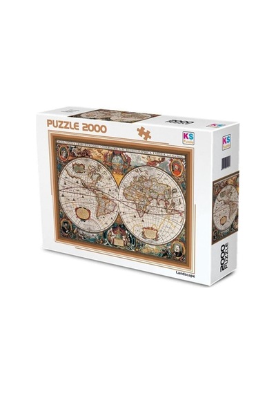 - 17th Centruy World Map 2000 Parça Puzzle