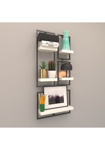 Rafkestir Milano Raf Seti - Model 8 Beyaz ( Mat )