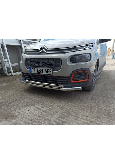 Citroen Berlingo 2019-2025 - Ön Tampon Koruma Demiri - Bükümlü Çiftli Bıyık - 60 - Scaft A
