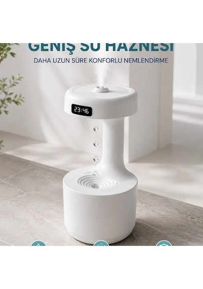 Ters Akan Su Damlası Nemlendirici 800 Ml Sessiz Ultrasonik Oda Nemlendirici