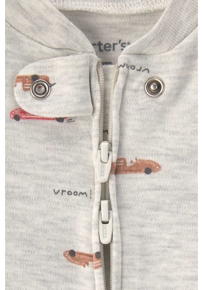 Carter's Erkek Bebek Fermuarlı Patikli Tulum Gri 1v244810