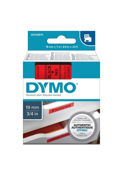 Dymo D1 Şerit 19 Mmx7mt Kırmızı/ Siyah 45807 Diğer