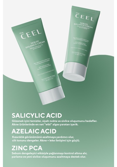 Sebum Dengeleyici Yüz Kremi Salisilik Asit , Çinko Pca , Azelik Asit 50 Ml