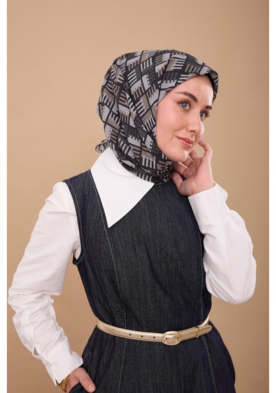 Silk Home Yaz Esintisi Eşarp 150001-14 Füme, Gri, Vizon, Soluk Siyah