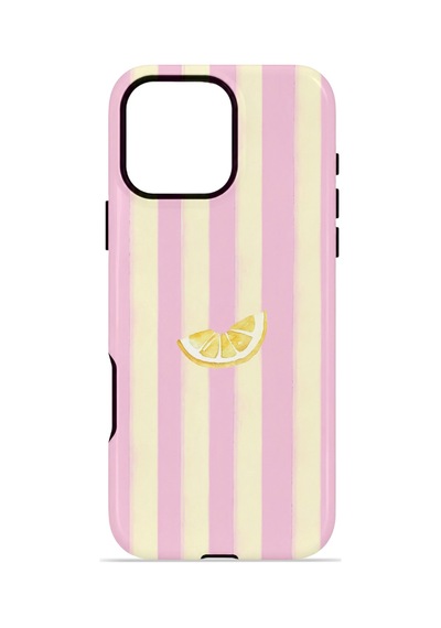 Apple iPhone Uyumlu 16 Pro Vorian Çift Katmanlı Kılıf Lemon Charm Pink