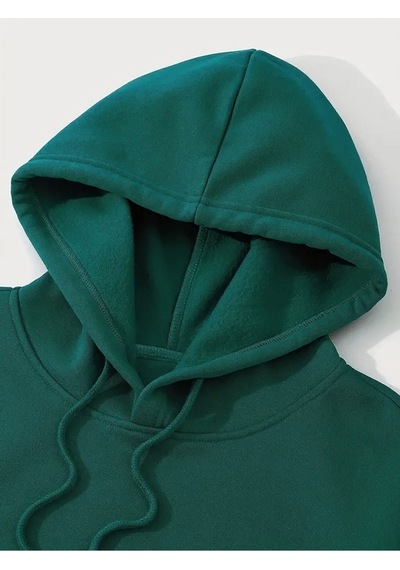 Uyguntarz Unisex Boston Baskılı Oversize Sweatshirt Yeşil