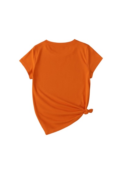Uyguntarz Unisex Kesinlikle Hayır. Tasarım Basklı Tshirt Turuncu