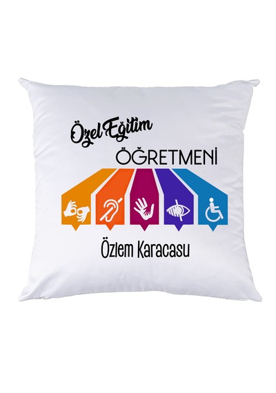 Özel Eğitim Öğretmenine Öğretmenler Günü Hediyesi Isimli Yastık