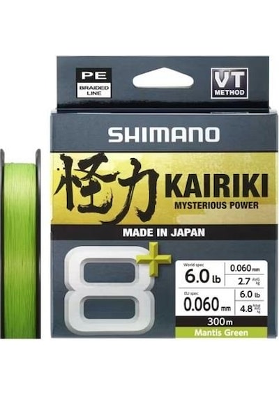 Shimano Kairiki 8+ 300 Mt 0.06mm İp Misina Mantis Green
