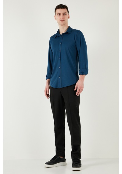Buratti Pamuklu Regular Fit Düz Yaka Erkek Gömlek Cf25S119628 Indigo Buratti Pamuklu Regular Fit Düz Yaka Erkek Gömlek Cf25S119628 Indigo