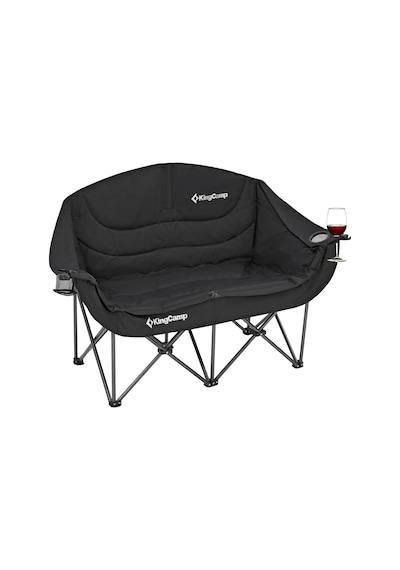 Kingcamp Loveseat Double Çift Kişilik Katlanır Kamp Sandalyesi Black Siyah