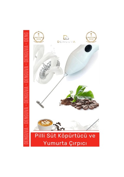 Premium Çelik Uçlu Pilli Kahve Sos Krema Mama Süt Köpürtücü Yumurta Çırpıcı Mini Mikser Çok Renkli
