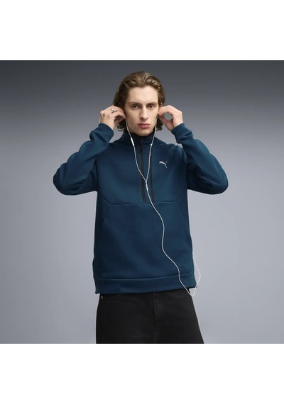 Puma Pumatech Half Zip Mavi Erkek Sweatshirt