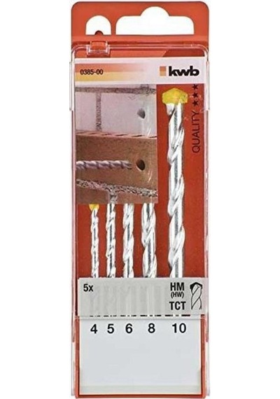 Kwb 038500 Beton Matkap Uç Seti 5 Parça 4-10 Mm