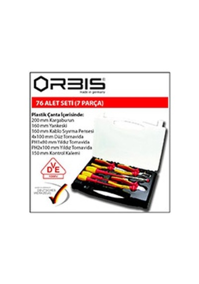 Orbis 76-183 Vde Alet Seti 7 Parça