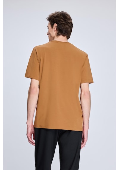 Hatemoğlu Hardal Regular Fit Bisiklet Yaka Pamuklu Triko Tişört 35102024c014 065 598270 Çok Renkli