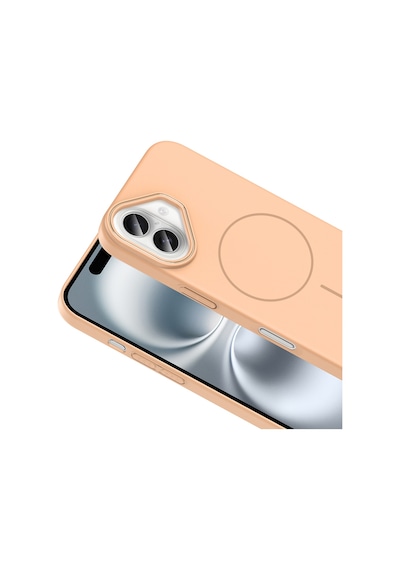 Apple iPhone 16 Plus Uyumlu Kılıf Magsafe Şarj Özellikli Zore Ruby Silikon Kapak - Lacivert Lacivert