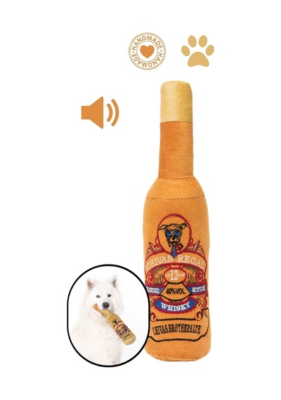 Sesli Köpek Oyuncağı Köpek Şişe Oyuncak Hışırdayan Köpek Eğitim Oyuncağı Peluş Isırma Oyuncağı