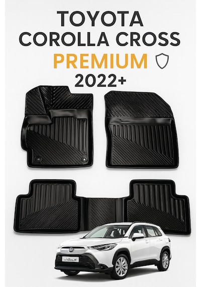 Toyota Corolla Cross 2022 Sonrası Uyumlu 3d Kauçuk Oto Paspas